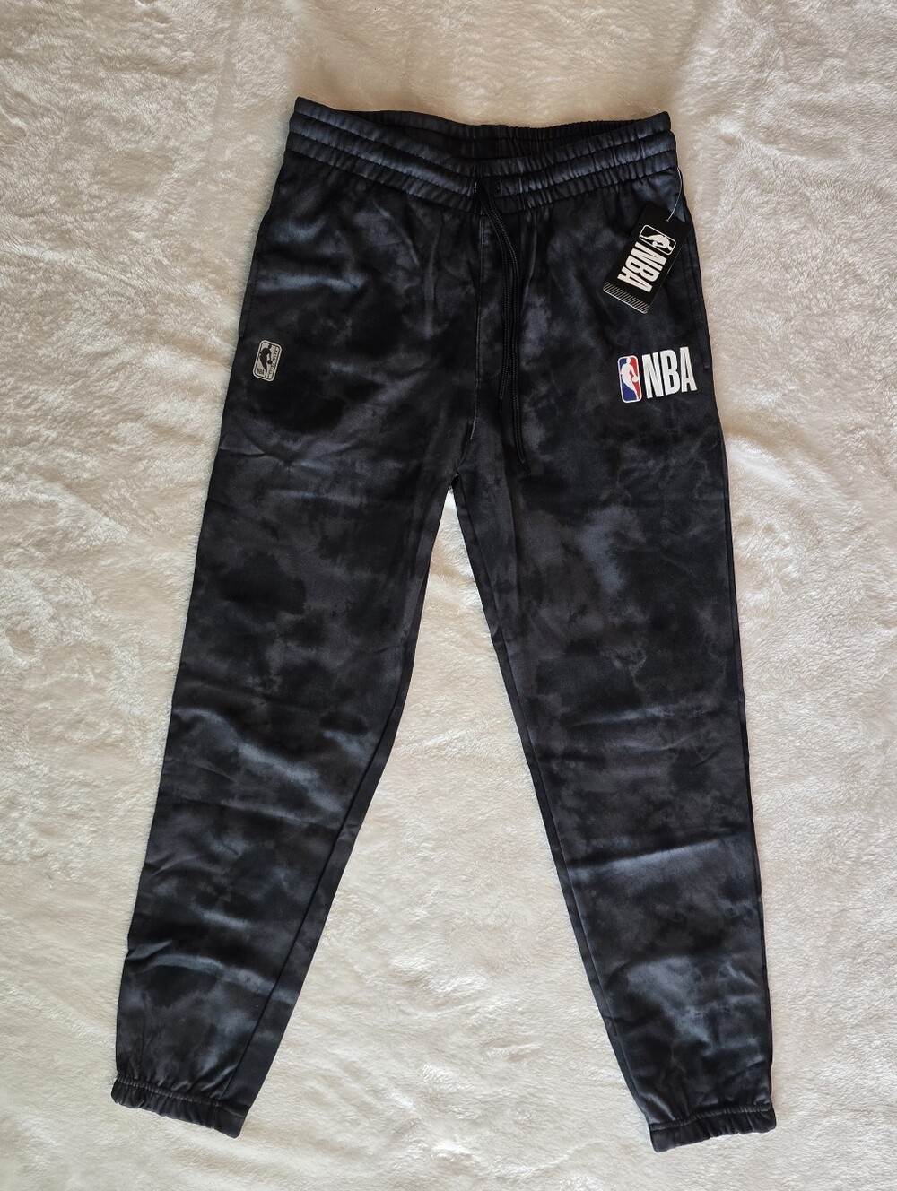 NBA Mens Black Tie-Dye Jogger Sweatpants